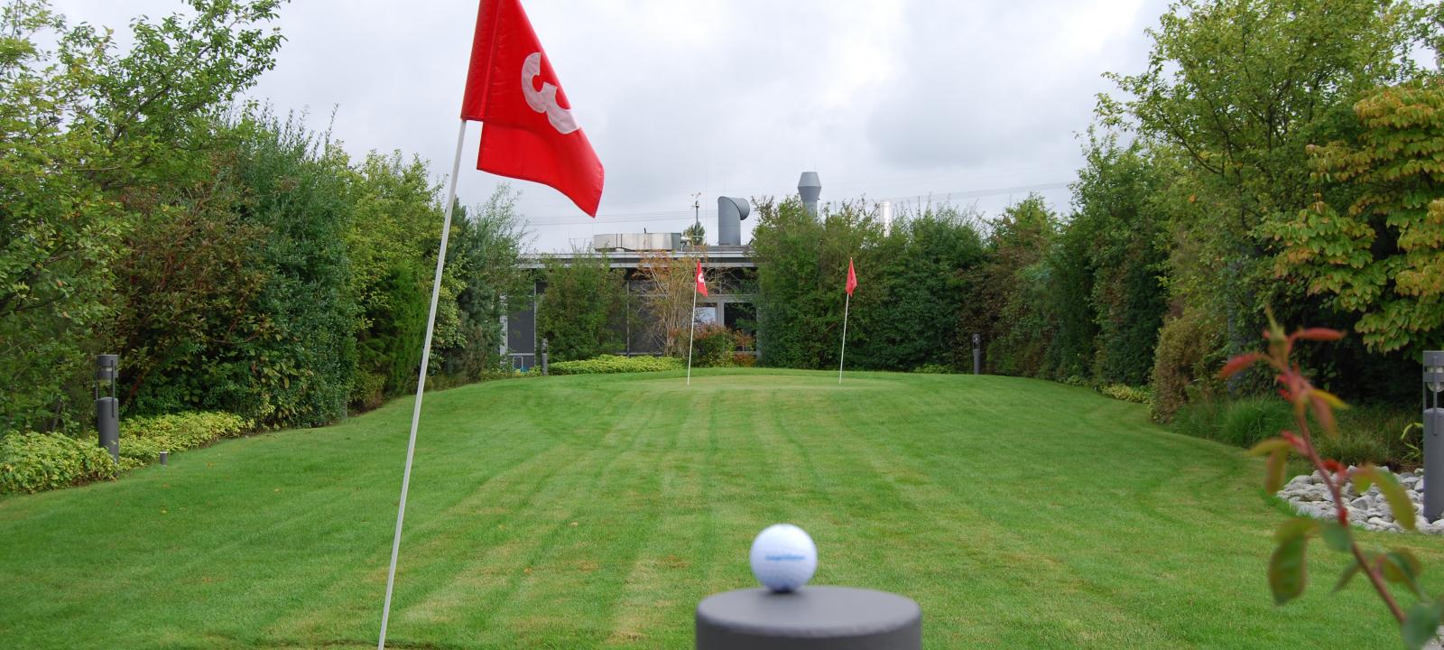 Golf course on a rooftop